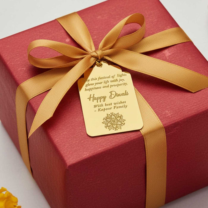 Personalized Engraved Acrylic Diwali Gift Tags | Set Of 10
