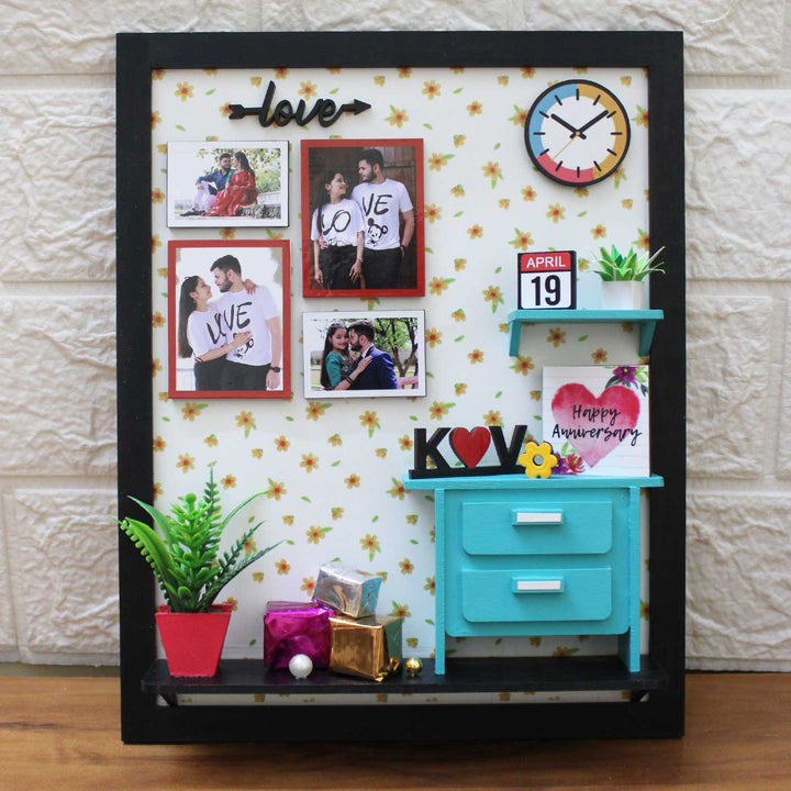 Photo Personalized Happy Corner Theme Mdf Wood Miniature Frame