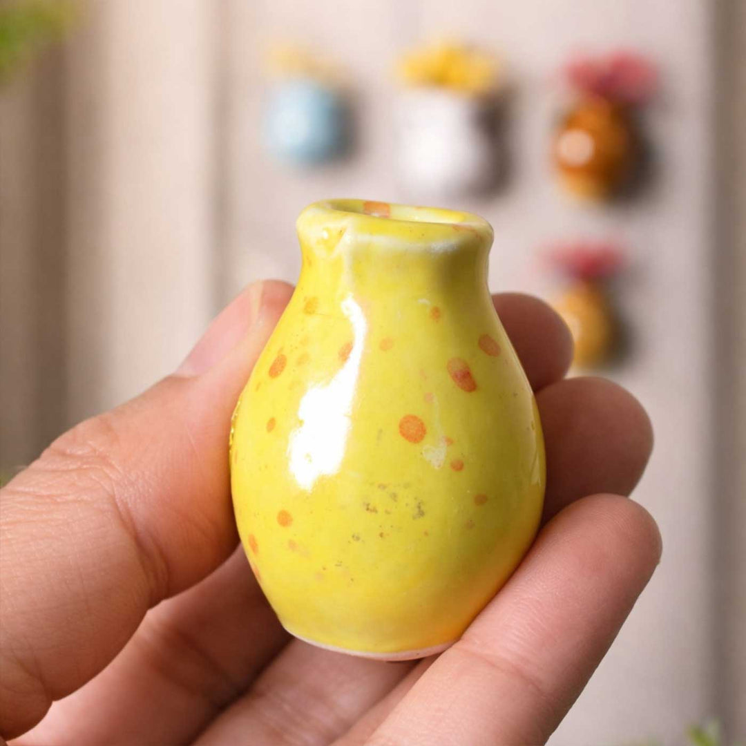 Set of 6 | Garden Whispers Mini Vase Porcelain Fridge Magnet