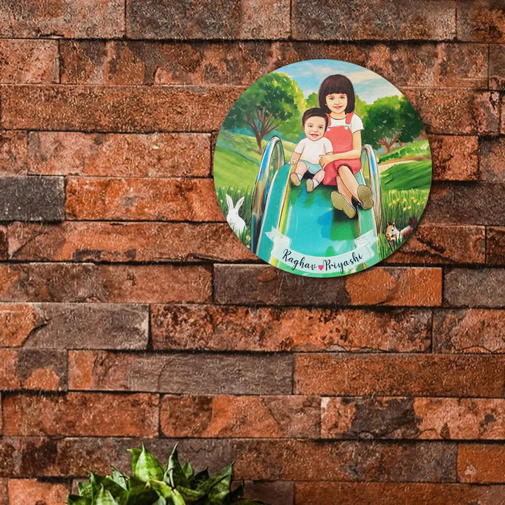 Photo Caricature Name Plate with Stand