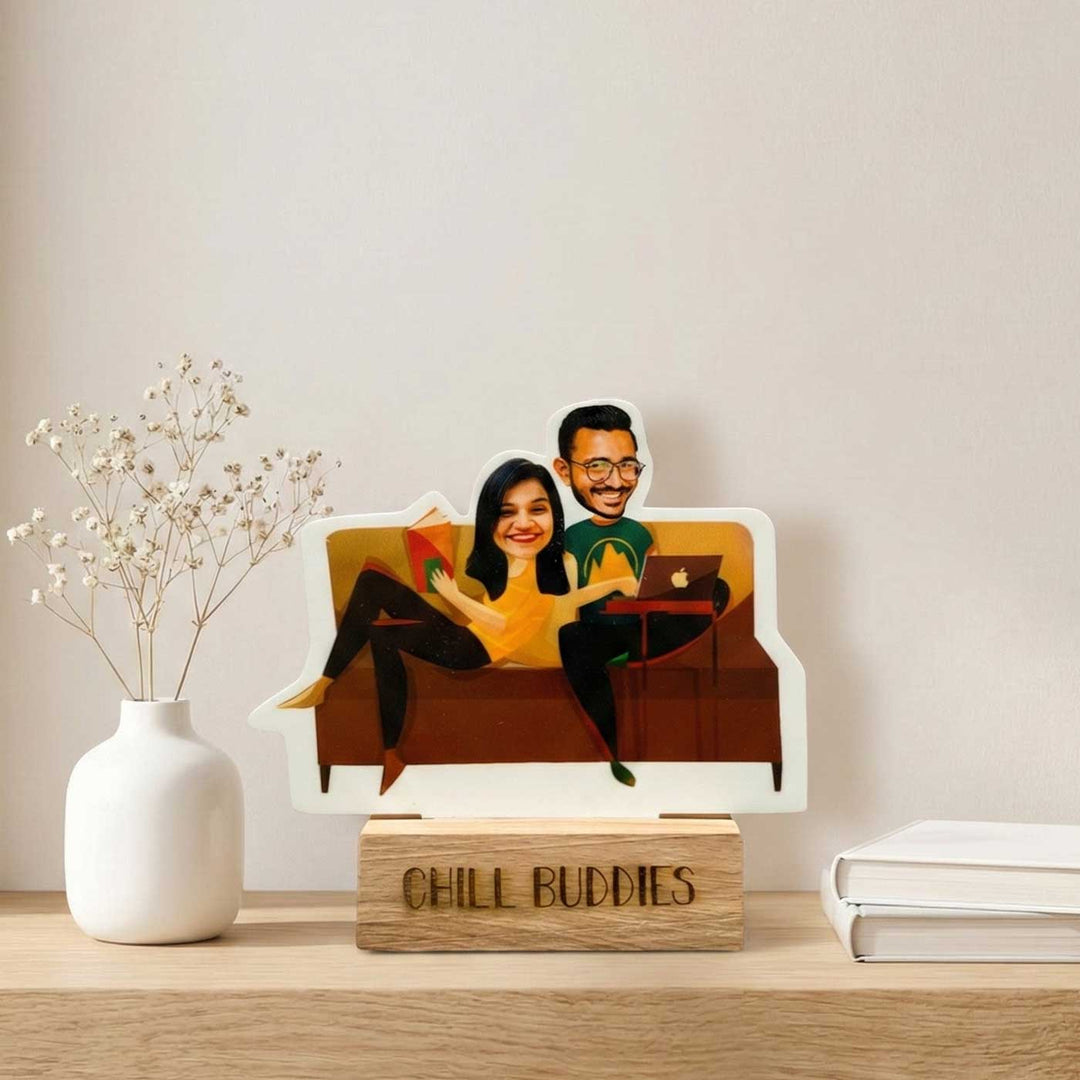 Photo Personalized Best Friends Acrylic Caricature Cutout