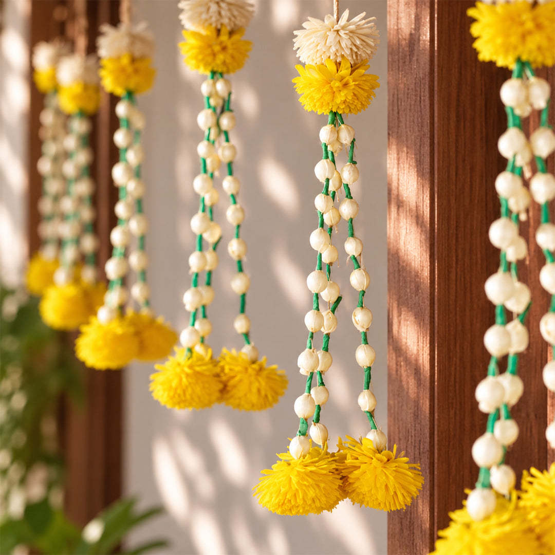 Sola Wood Jasmine & Marigold Festive Hangings I Set of 4