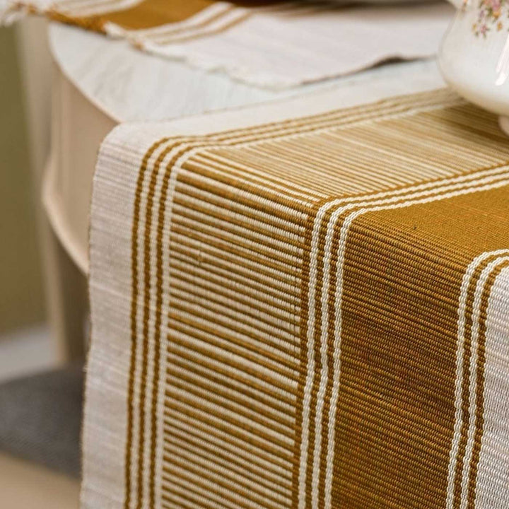 Hand Woven Double Design Madhurkati Table Runner