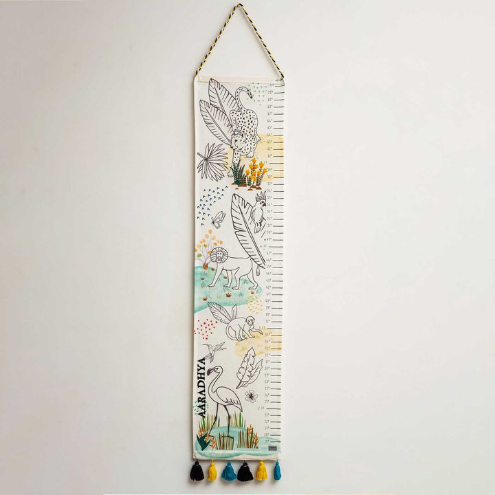Personalized Treasure Hunt Theme Cotton Height Chart For Kids