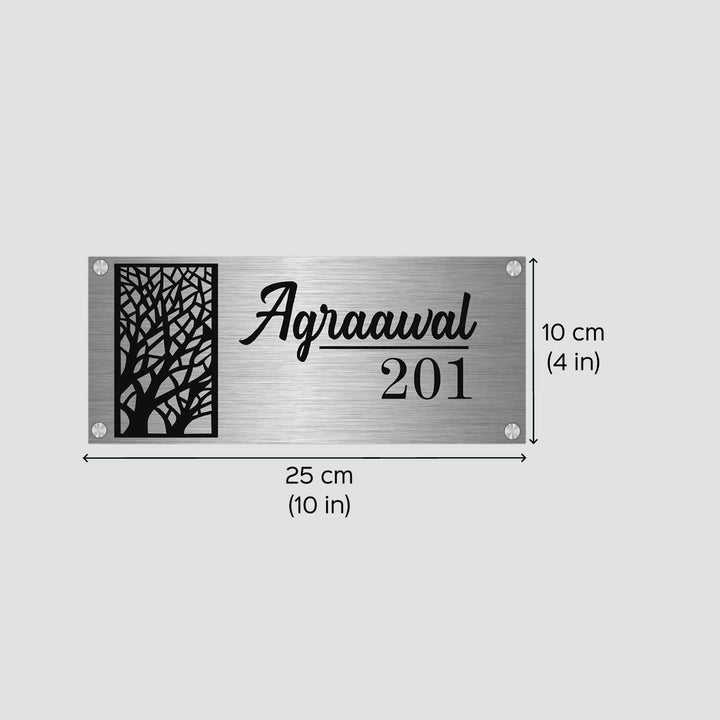 Personalized Elegant Stainless Steel Name Plate