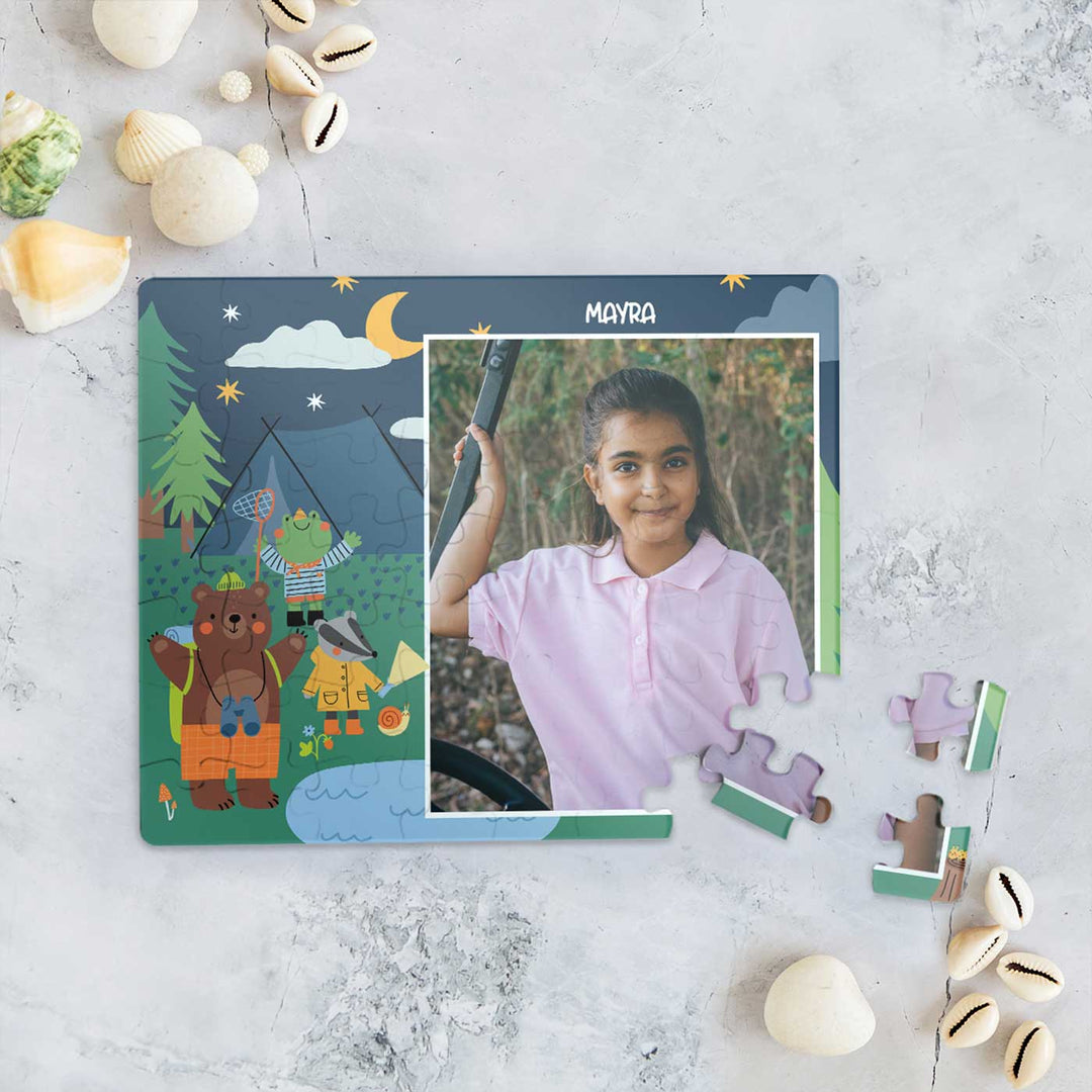 Photo Personalized Into The Wild Theme Acrylic Puzzle