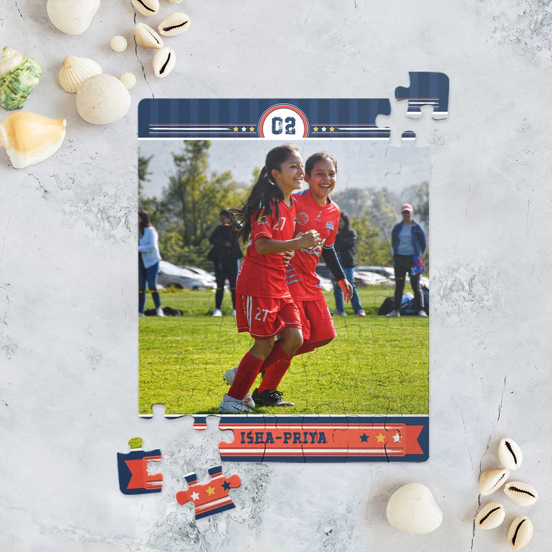 Photo Personalized Jersey Number Theme Acrylic Puzzle