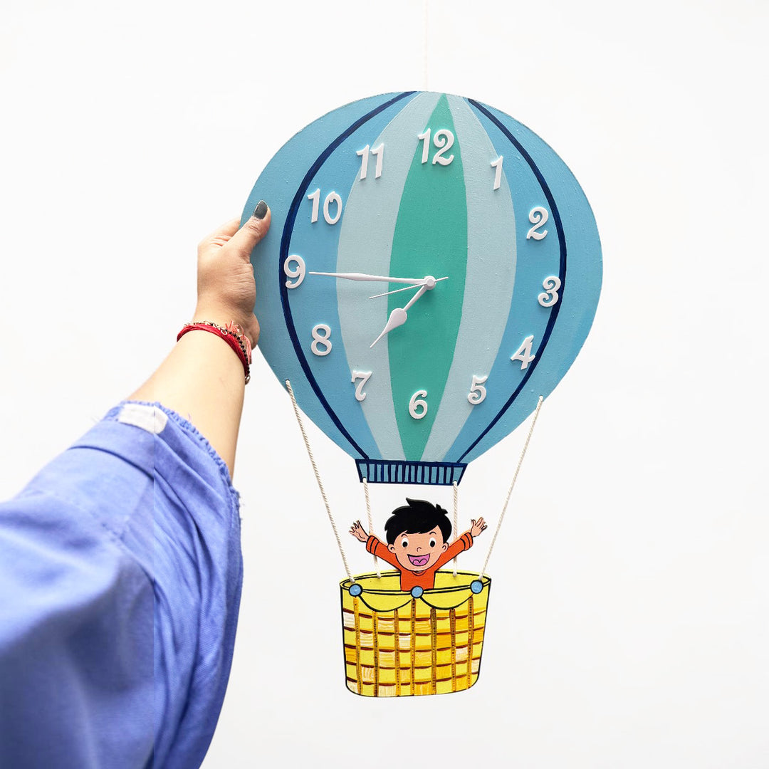 Personalised Parachute Theme Kids Wall Clock