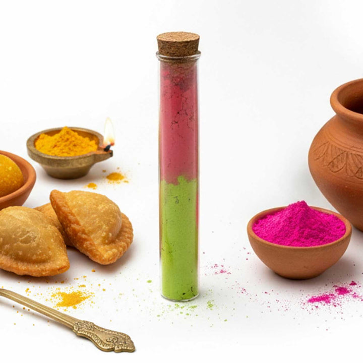 Assorted Premium Dual Colour Organic Gulaal Tube