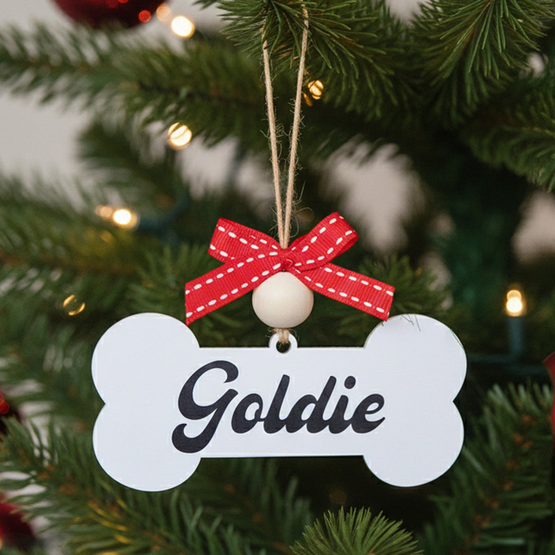 Personalized Bone Theme Acrylic Ornament For Christmas Tree Decoration