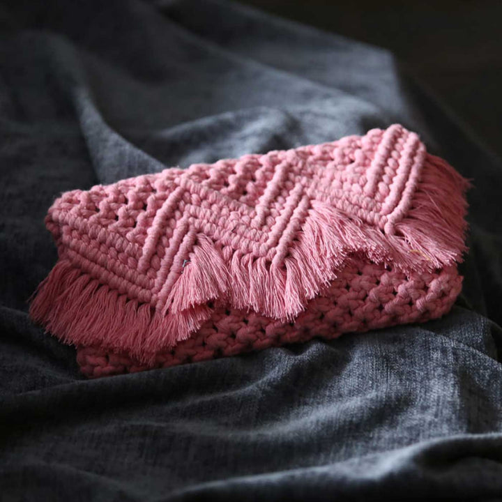 Handmade Macrame Boho Flap Sling Bag