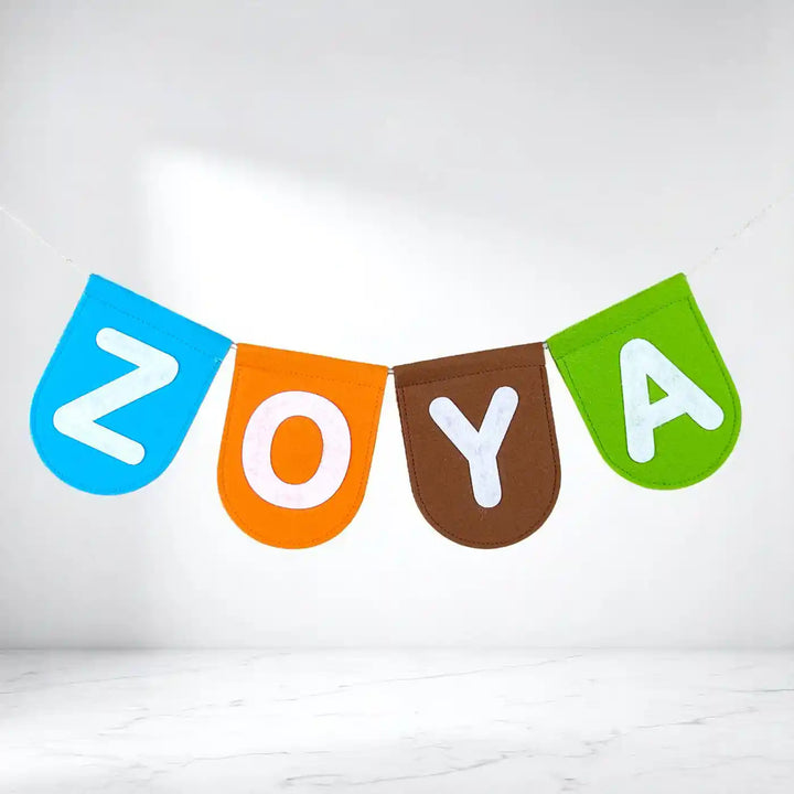 Personalized Handmade Land Sea Felt Bunting For Kids