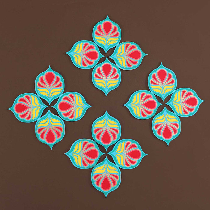 Handmade Tarangmala Motif Paper Rangoli