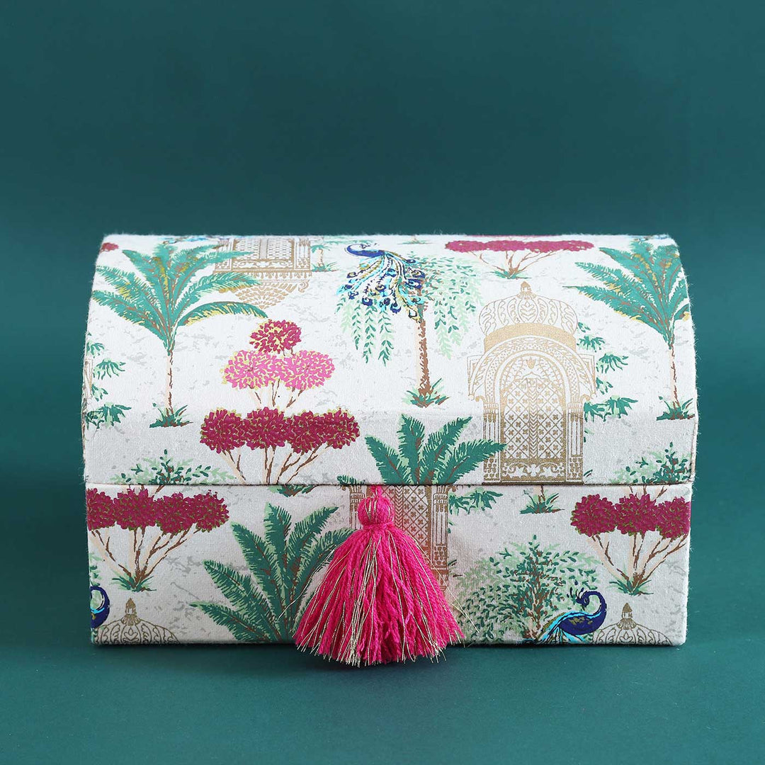 Handmade Vrindavan Design Sandook Large Paper Gift Box