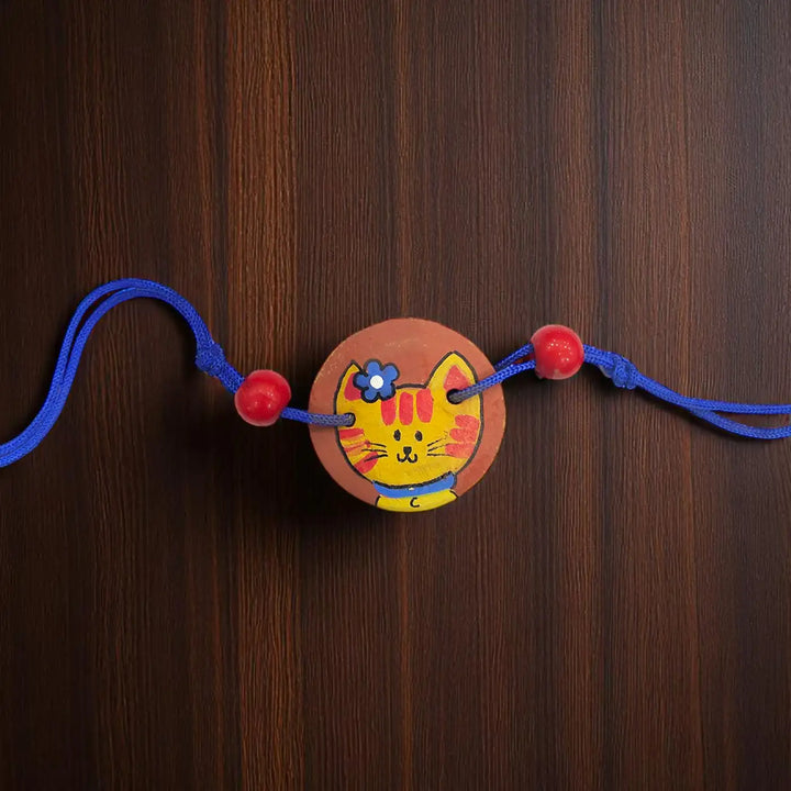 Hand-Painted Animal Theme Terracotta Rakhi For Pets