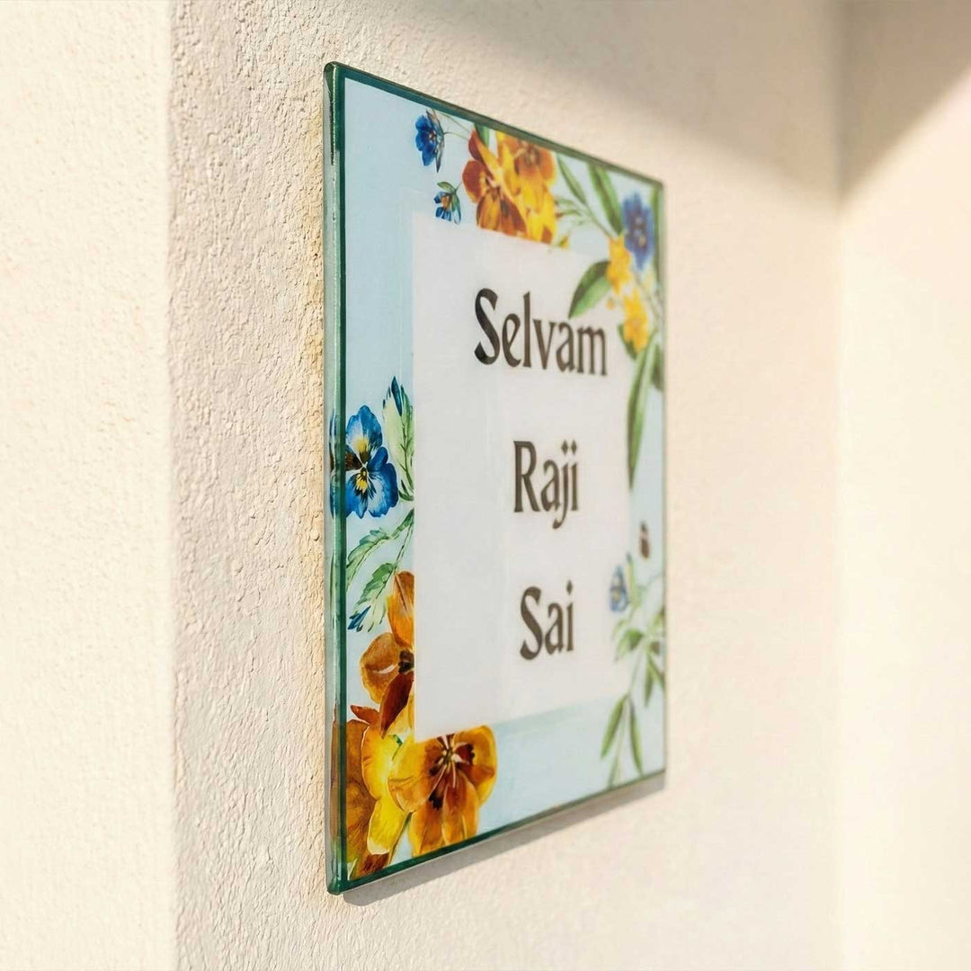 Personalized Flower Garden Theme Resin Name Plate