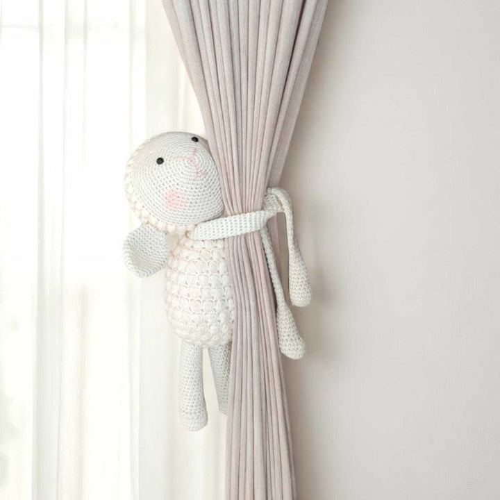 Handmade Crochet Sheep Curtain Tie for Newborns
