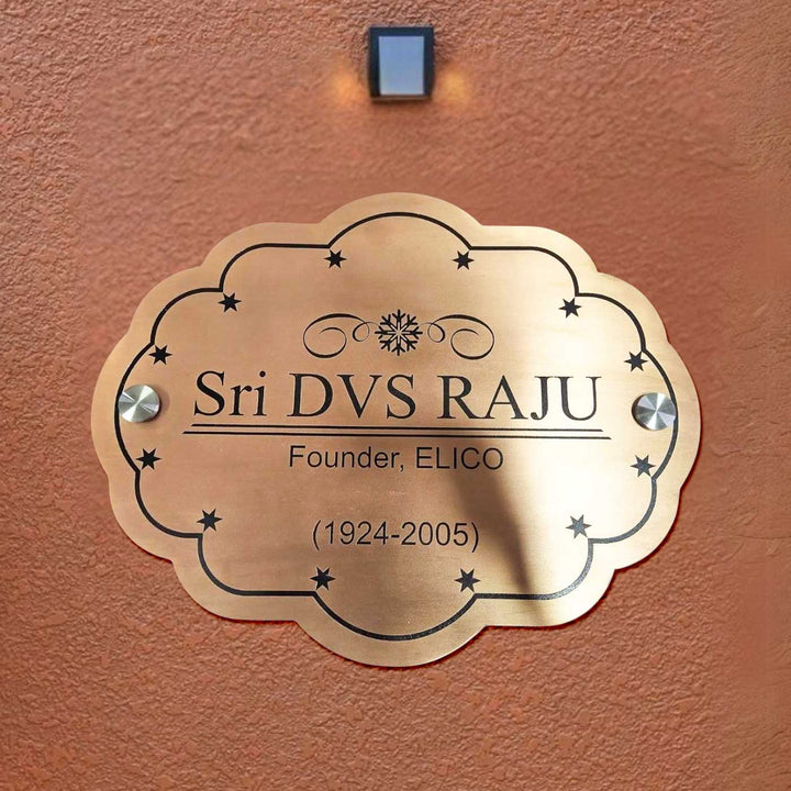 Personalized Weatherproof Cloud Shaped Copper Stainless Steel Name Plate