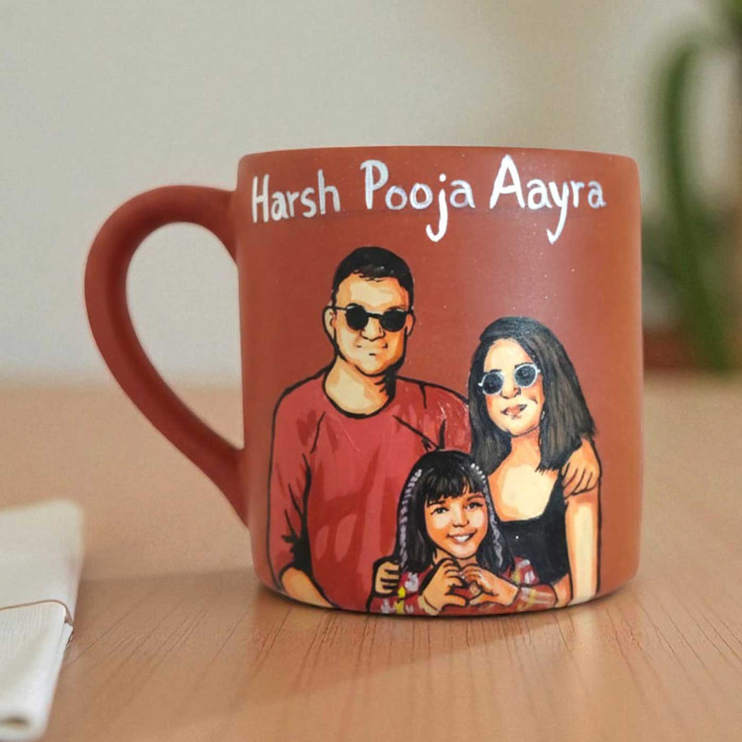Photo Personalized Hand-Painted Terracotta Mug