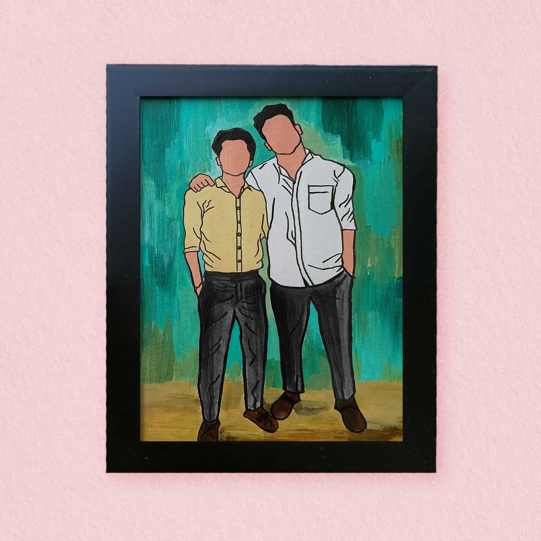 Photo Personalized Hand-Painted MDF Wood Portrait