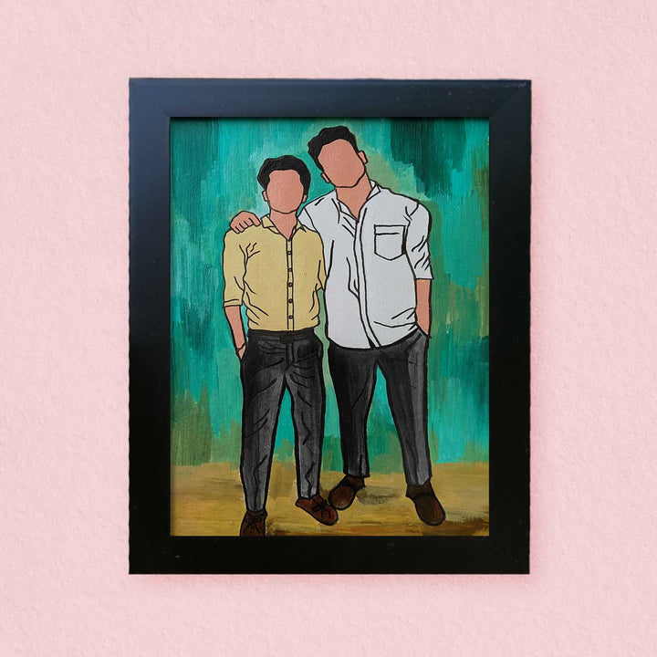 Photo Personalized Hand-Painted MDF Wood Portrait