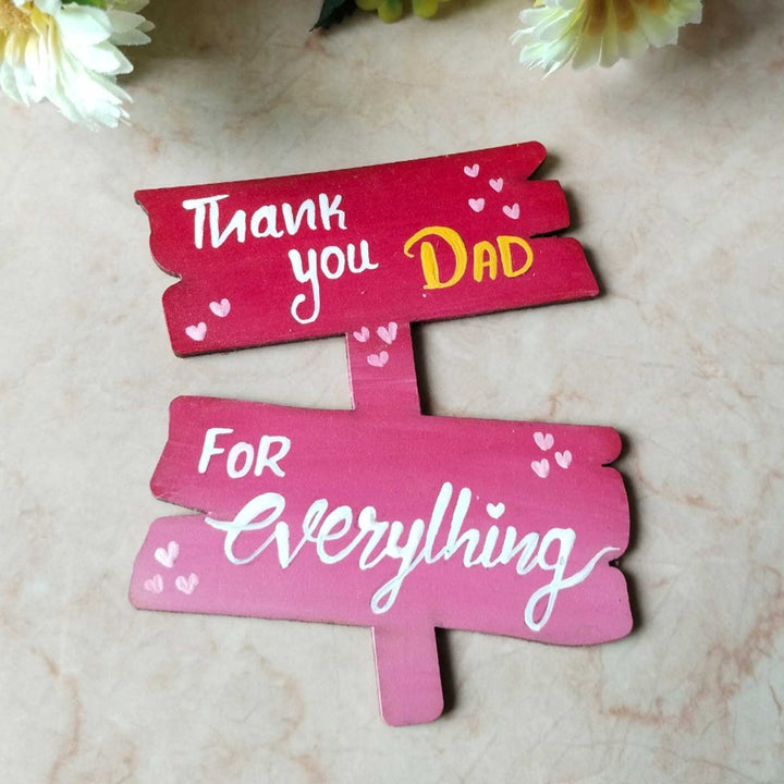 Personalized Signboard Theme MDF Wood Fridge Magnet For Fathers