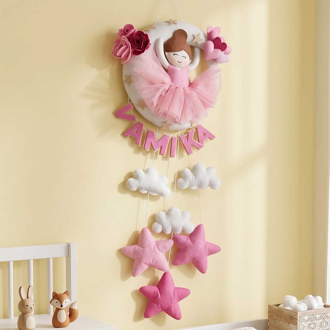Personalised Dancing Doll Felt Hanging