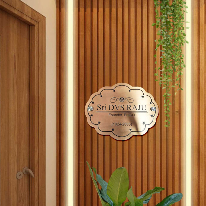 Personalized Weatherproof Cloud Shaped Copper Stainless Steel Name Plate