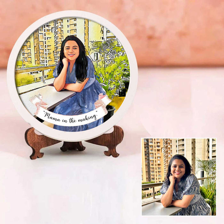 Photo Caricature Name Plate with Stand