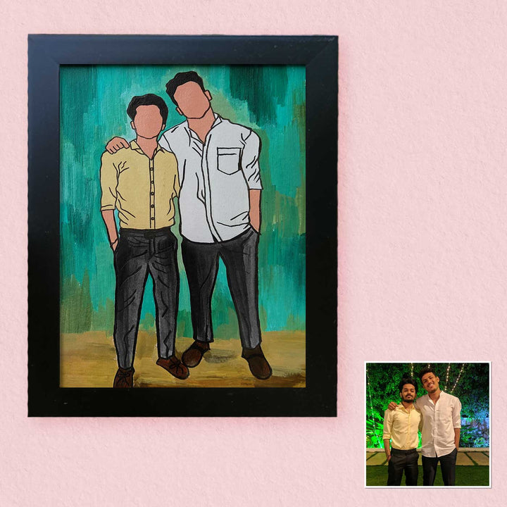Photo Personalized Hand-Painted MDF Wood Portrait
