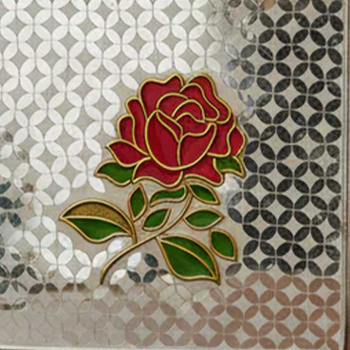 Handcrafted Rose Lippan Art Box Bag