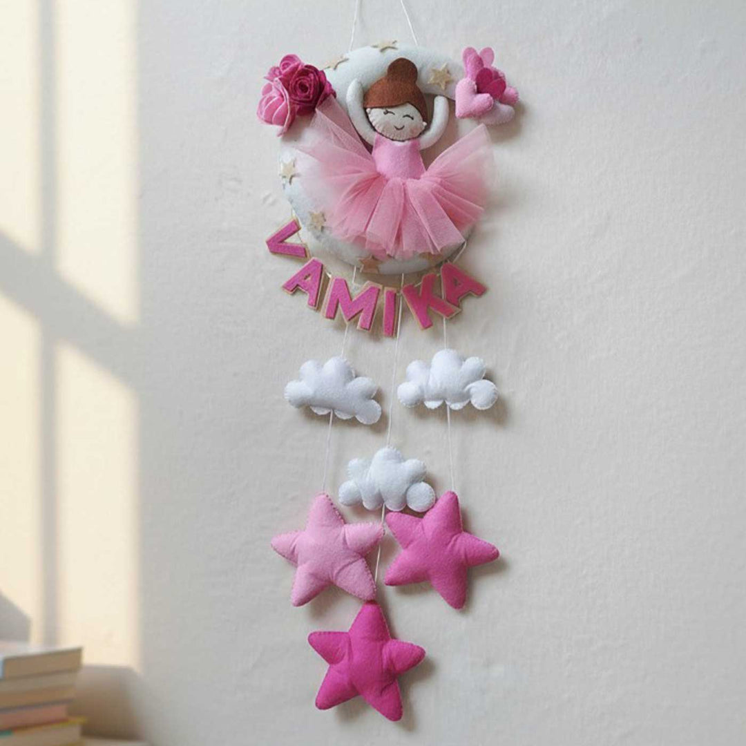 Personalised Dancing Doll Felt Hanging