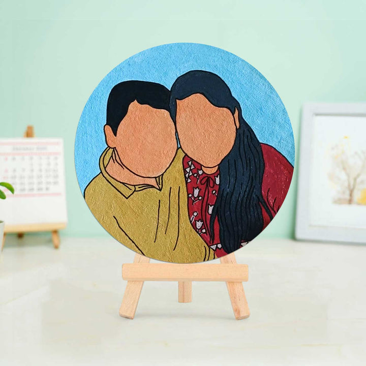 Photo Personalized Hand-Painted MDF Wood Portrait