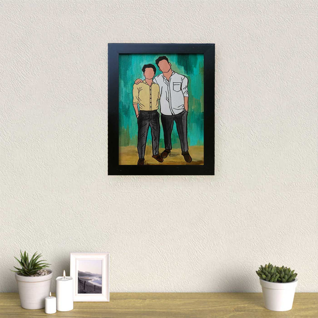 Photo Personalized Hand-Painted MDF Wood Portrait
