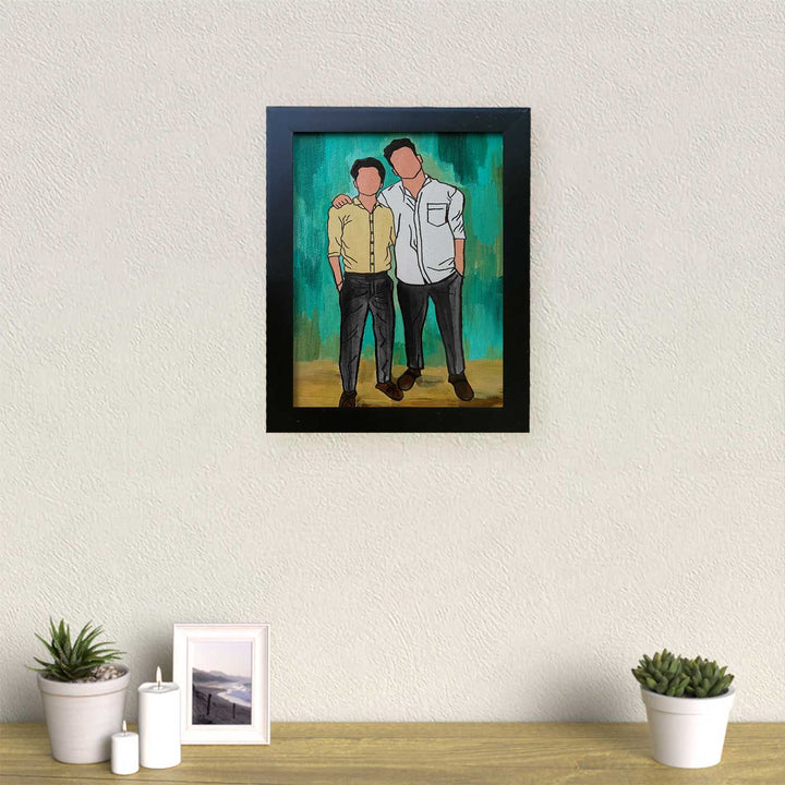 Photo Personalized Hand-Painted MDF Wood Portrait