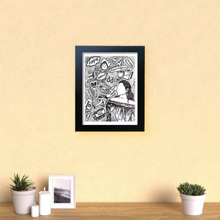 Photo Personalized Doodle Art MDF Wood Decorative Plaque