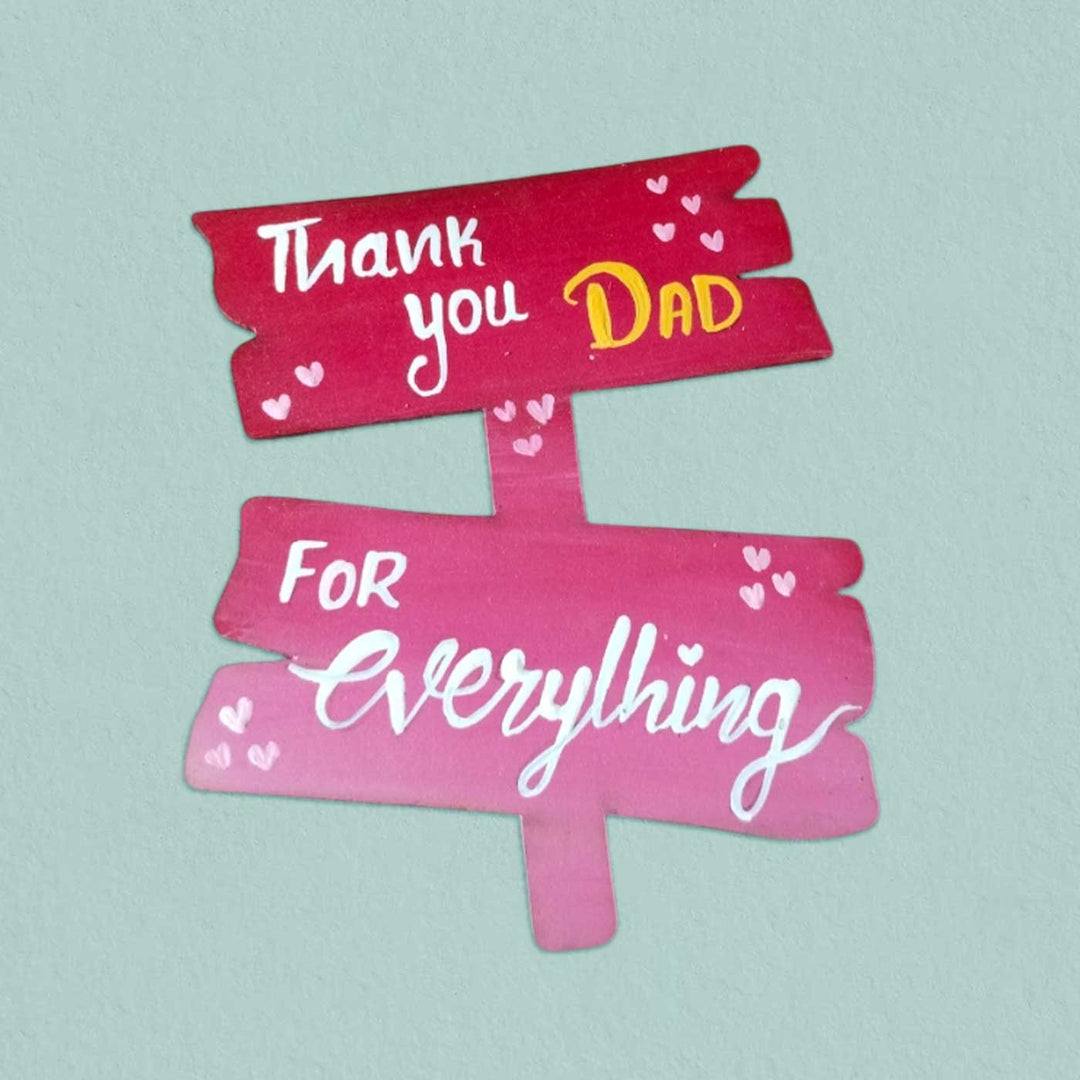 Personalized Signboard Theme MDF Wood Fridge Magnet For Fathers