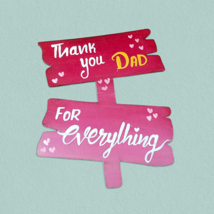 Personalized Signboard Theme MDF Wood Fridge Magnet For Fathers