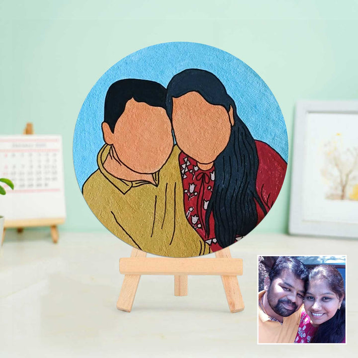 Photo Personalized Hand-Painted MDF Wood Portrait
