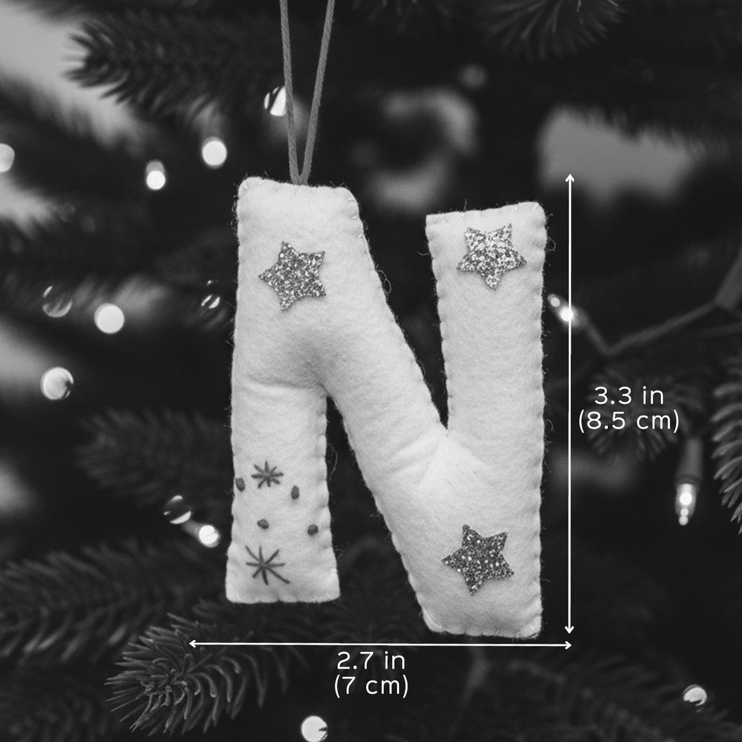 Personalized Initial Ornament For Christmas Tree Decoration