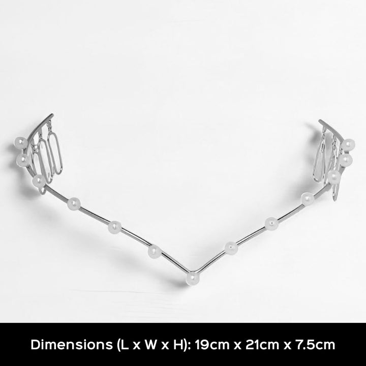 Handmade Moti-Ful 18k Gold Plated Reverse Headband For Weddings