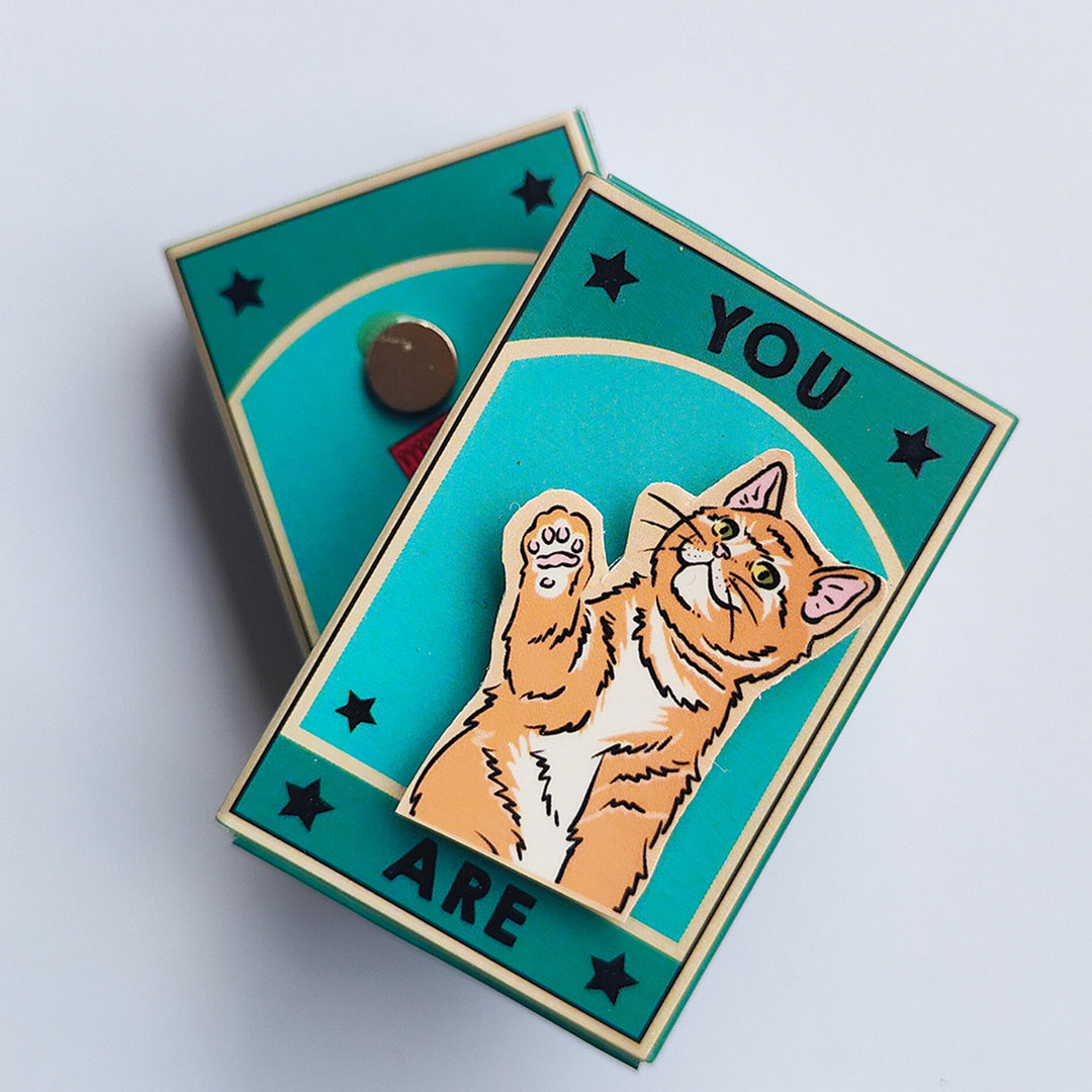 Handmade Cat Lover Theme Paper Fridge Magnet