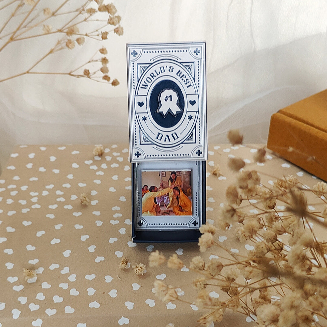 Photo Personalized Handmade Best Dad Paper Fridge Magnet