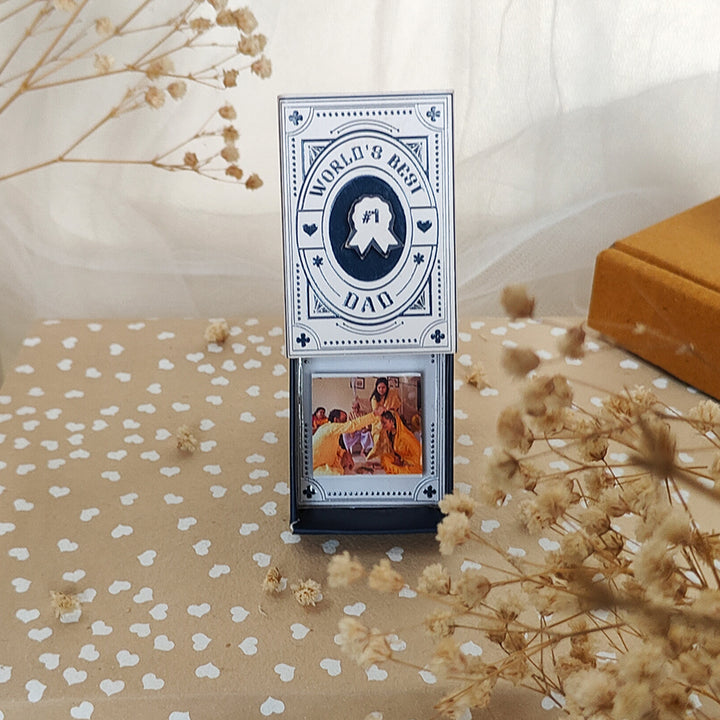Photo Personalized Handmade Best Dad Paper Fridge Magnet
