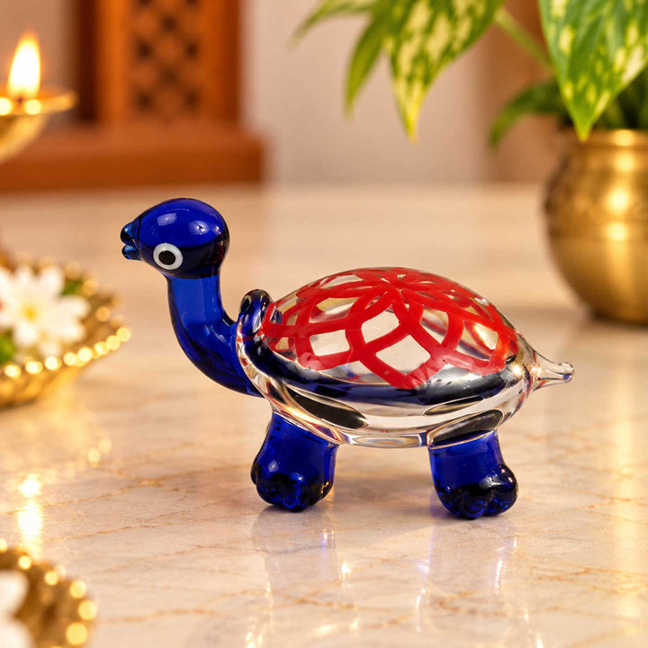 Set of 3 | Handmade Blown Glass Assorted Mini Turtle Figurine For Decor