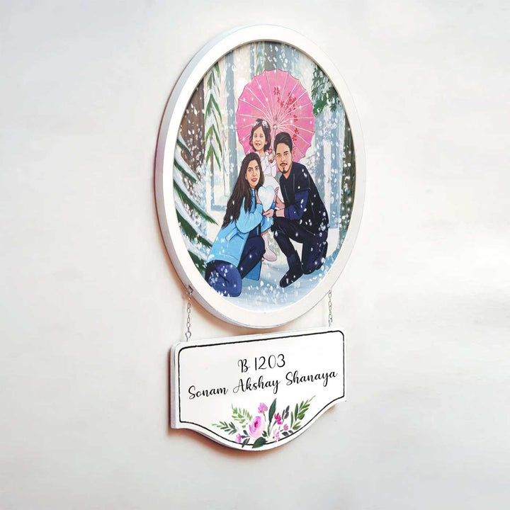 Photo Caricature Hanging Name Plate