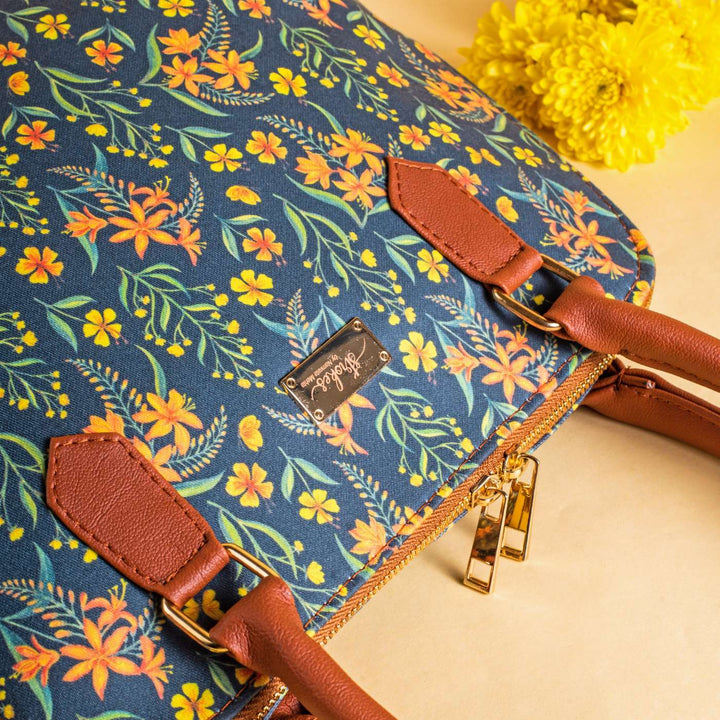 Vintage Blooms Vegan Leather Handbag