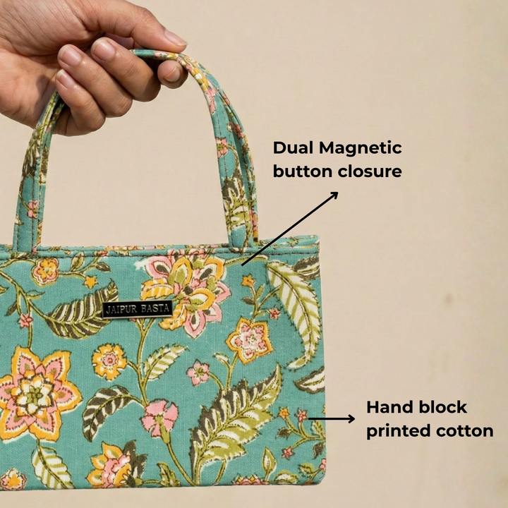 Bageechi Hand Block Printed Selena Mini Bag