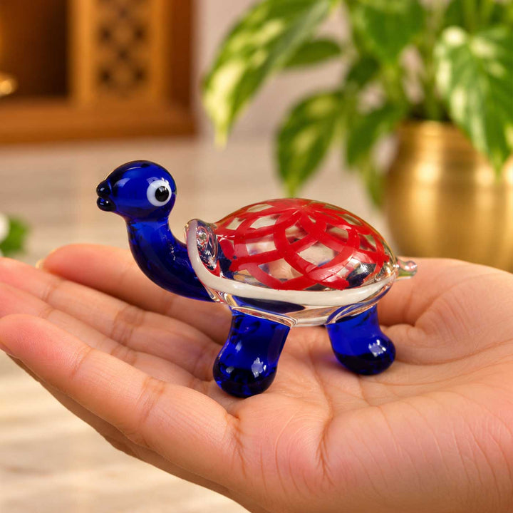 Set of 3 | Handmade Blown Glass Assorted Mini Turtle Figurine For Decor
