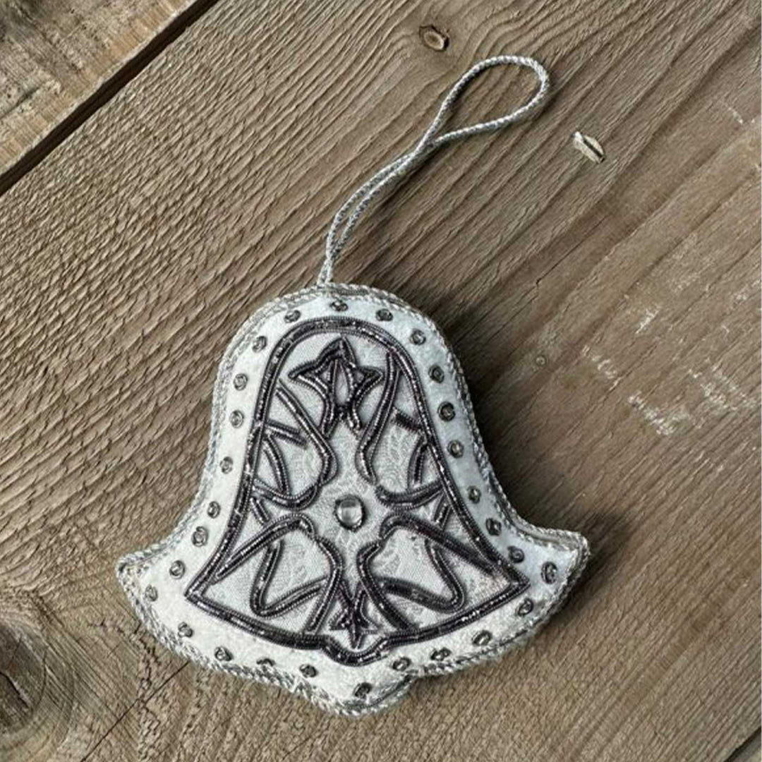 Silver Bell Cotton Premium Zardozi Ornament